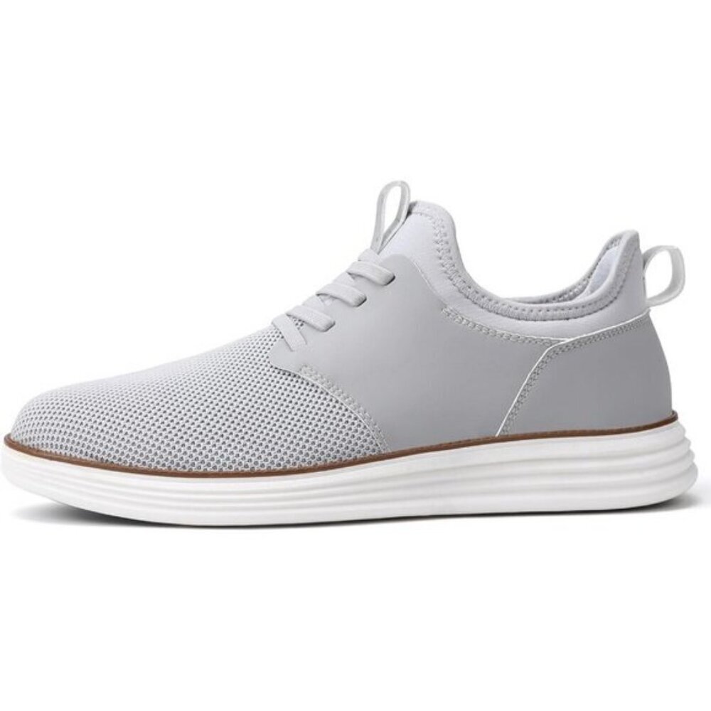 ⚡VILOCY Men's Light Grey Fashion Dress Oxfords Business Mesh Breathable Sneakers - Picture 3 of 9